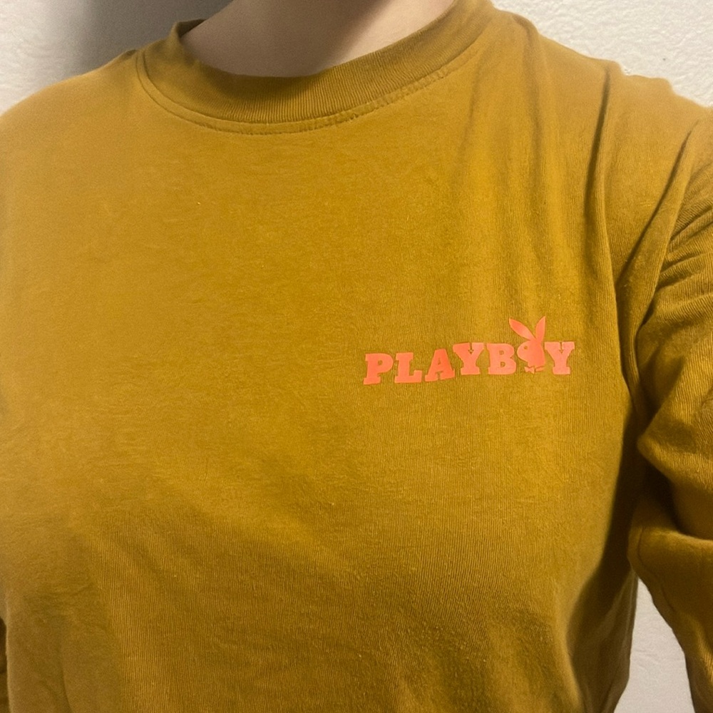 Unisex, size s, playboy shirt, long sleeve, brownish- orange